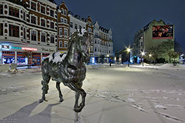 Schlossplatz in der Altstadt von Köpenick 