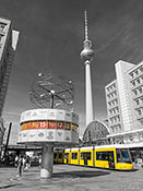 Weltzeituhr und Fernsehturm auf dem Alexanderplatz