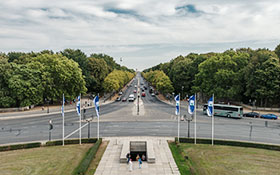 Straße des 17. Juni und Tiergarten am Großen Stern