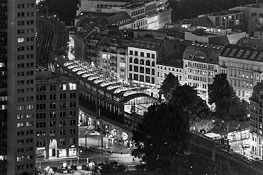 Hackescher Markt bei Nacht - Vogelperspektive