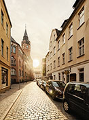 Rathaus Köpenick und Rosenstraße im Gegenlicht II