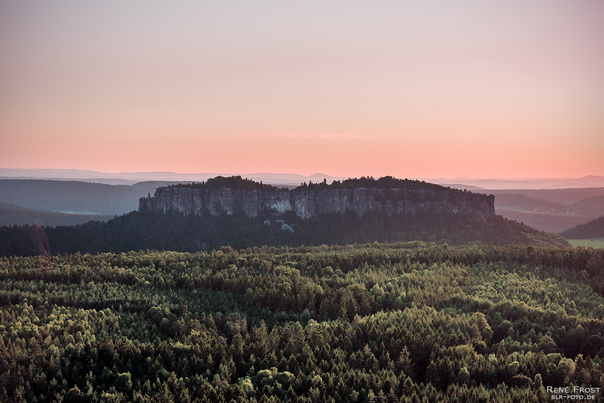 Sächsische Schweiz - Pfaffenstein bei Sonnenuntergang