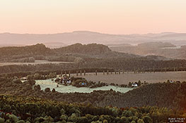 Sächsische Schweiz - Blick vom Gohrisch bei Sonnenuntergang
