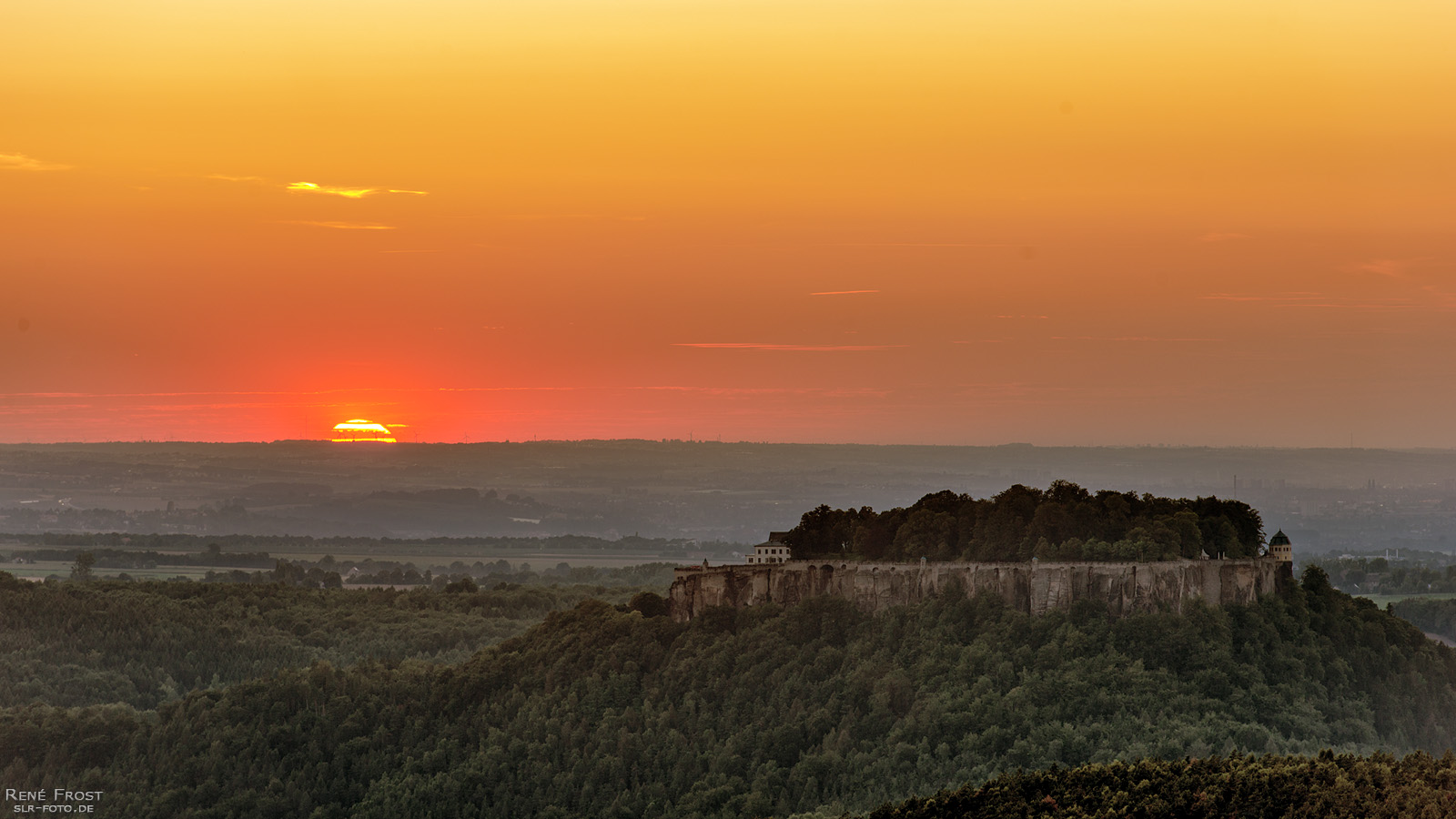 Festung Königstein bei Sonnenuntergang - Sächsische Schweiz