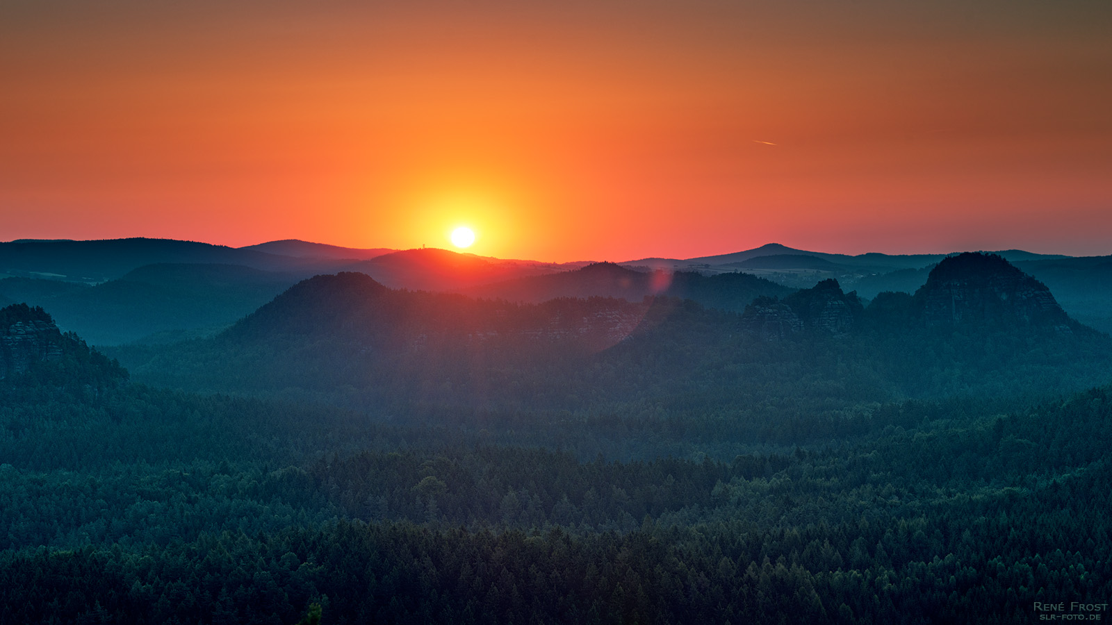 Sonnenaufgang am Gleitmannshorn (Kleiner Winterberg) -  Sächsische Schweiz