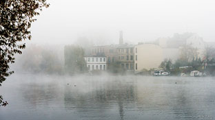 Köpenicker Kietz und Frauentog im Nebel
