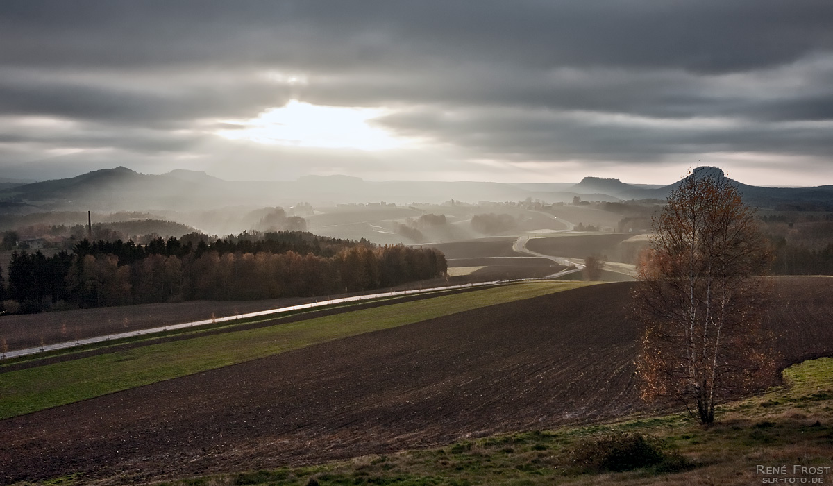 Sonnenuntergang in der Sächsischen Schweiz