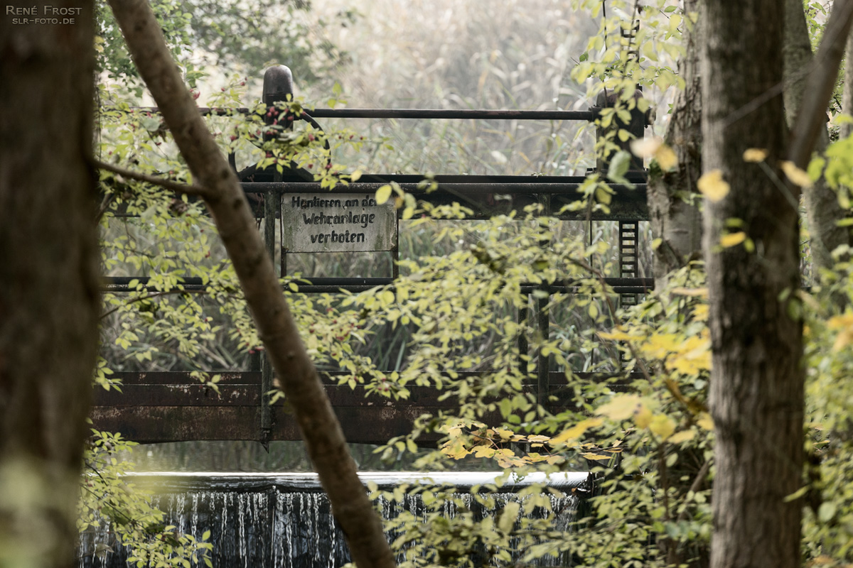 Hantieren an der Wehranlage verboten